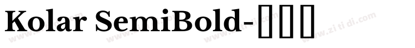 Kolar SemiBold字体转换